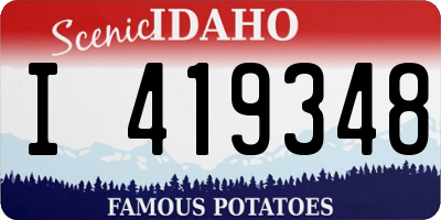 ID license plate I419348