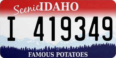 ID license plate I419349