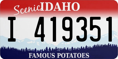 ID license plate I419351