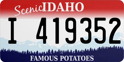 ID license plate I419352