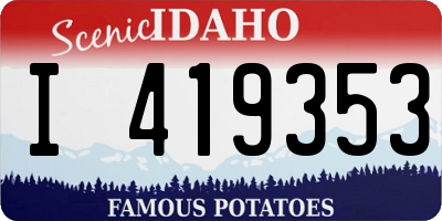 ID license plate I419353