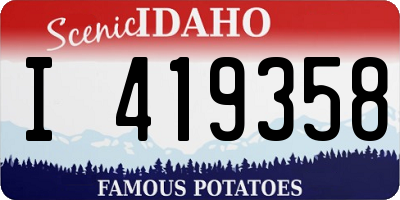 ID license plate I419358