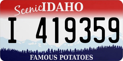 ID license plate I419359