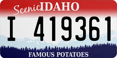 ID license plate I419361