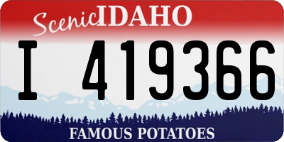 ID license plate I419366