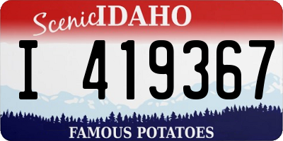 ID license plate I419367
