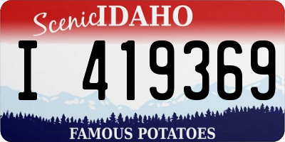 ID license plate I419369