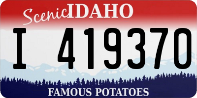 ID license plate I419370