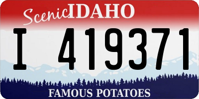 ID license plate I419371