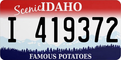 ID license plate I419372