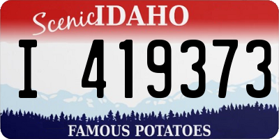 ID license plate I419373