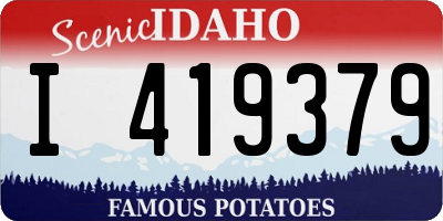 ID license plate I419379