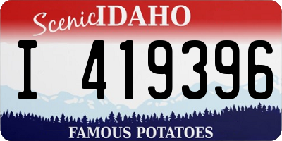 ID license plate I419396