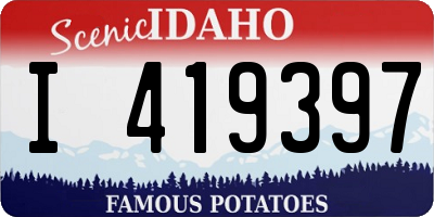 ID license plate I419397