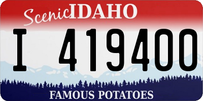 ID license plate I419400