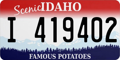 ID license plate I419402
