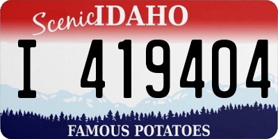 ID license plate I419404