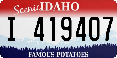 ID license plate I419407