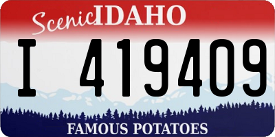 ID license plate I419409