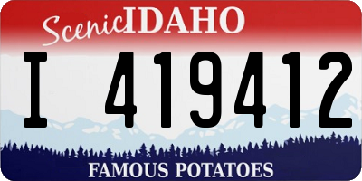 ID license plate I419412