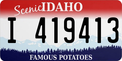 ID license plate I419413