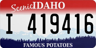 ID license plate I419416