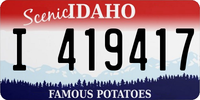 ID license plate I419417