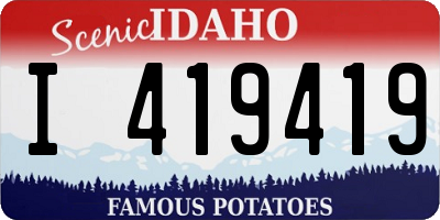 ID license plate I419419