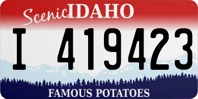 ID license plate I419423