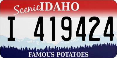 ID license plate I419424