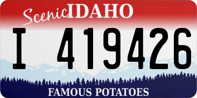 ID license plate I419426