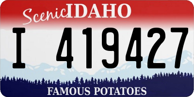 ID license plate I419427