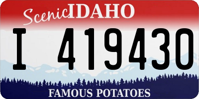 ID license plate I419430