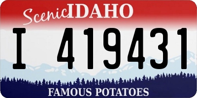 ID license plate I419431