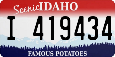 ID license plate I419434