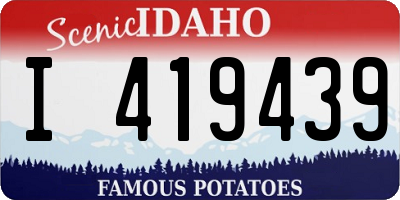 ID license plate I419439