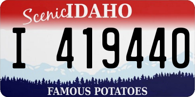 ID license plate I419440