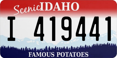 ID license plate I419441
