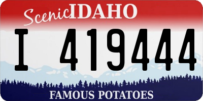 ID license plate I419444