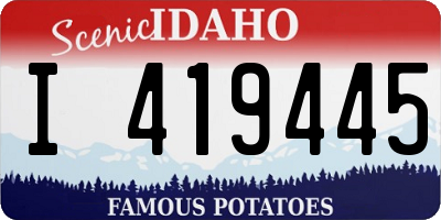 ID license plate I419445