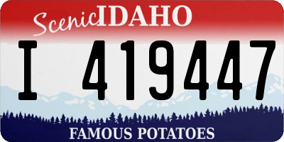 ID license plate I419447