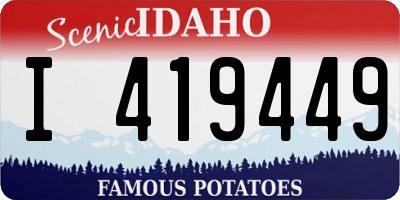 ID license plate I419449