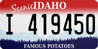 ID license plate I419450