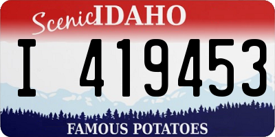 ID license plate I419453