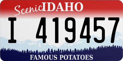 ID license plate I419457