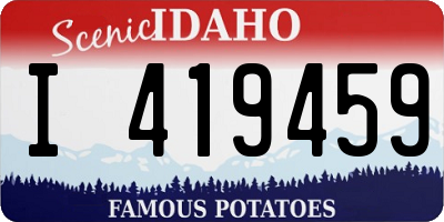 ID license plate I419459