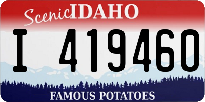 ID license plate I419460