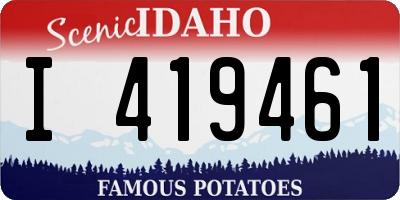 ID license plate I419461