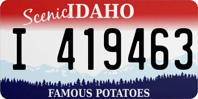 ID license plate I419463
