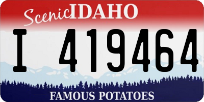 ID license plate I419464